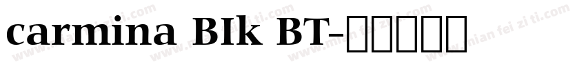 carmina BIk BT字体转换